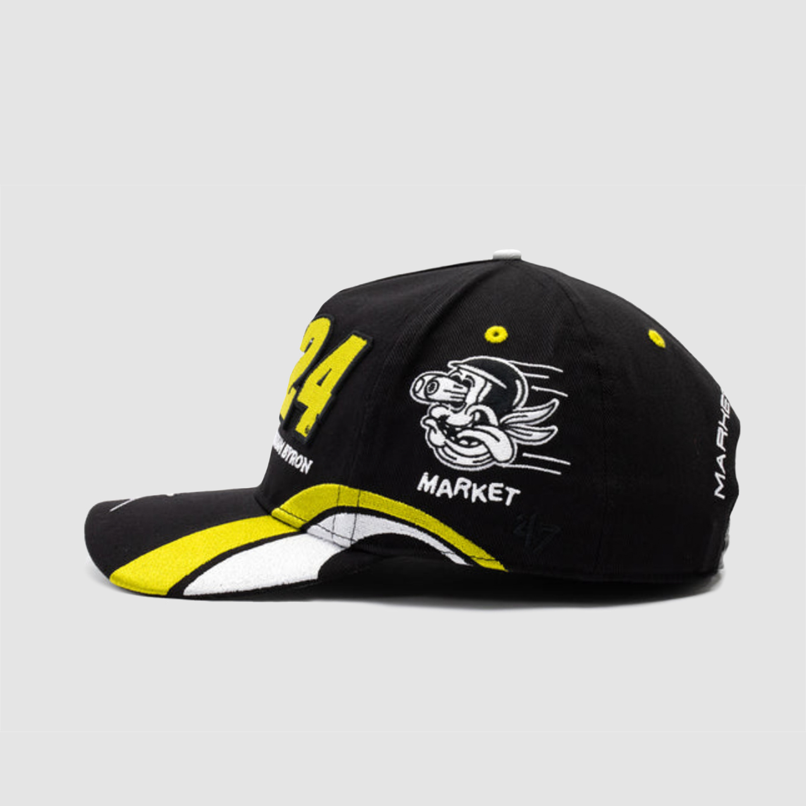 Market William Byron '47 Hitch Snapback Hat Black