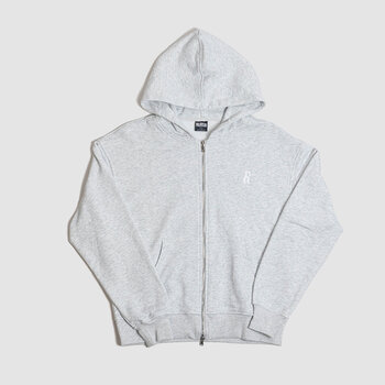 Rukus "Wavy R" Zip Up Hoodie Grey