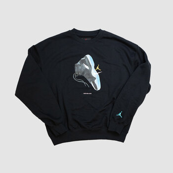 Jordan "AJ11" Brooklyn Fleece Crewneck Sweatshirt Black