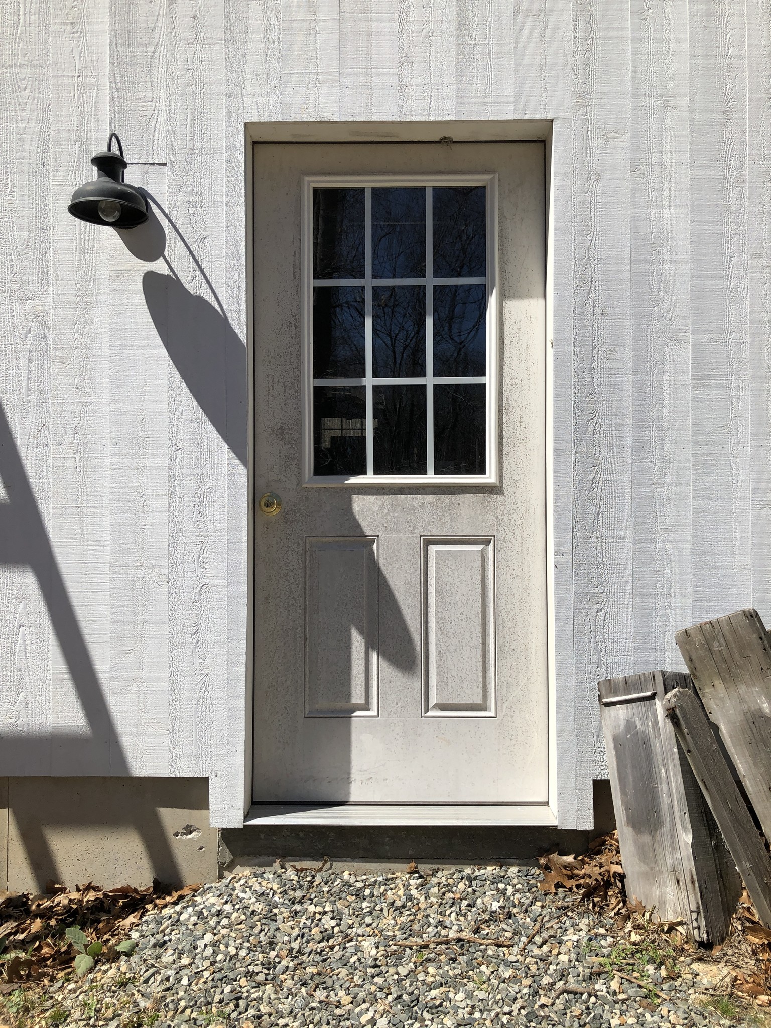 unpainted exterior door 