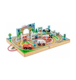 hape high and low railway set