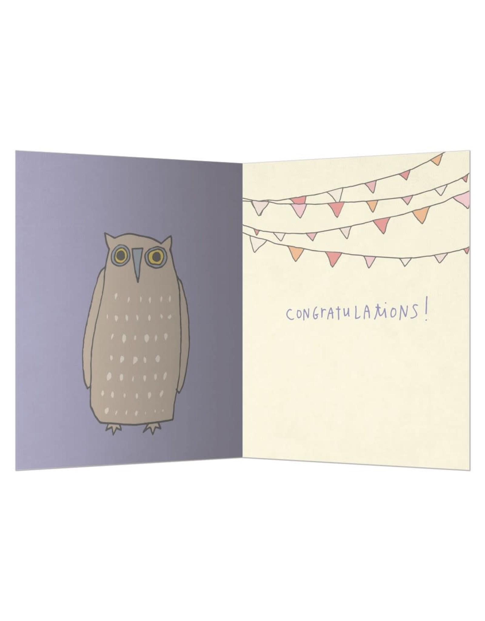 Tree Free Greetings Woo Hoo Owl Greeting Card