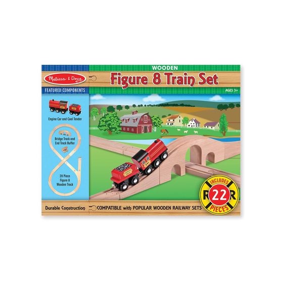 melissa and doug wooden railway set