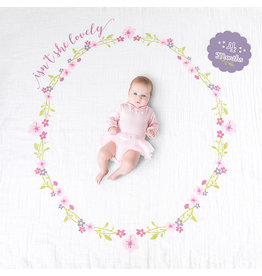 muslin milestone blanket