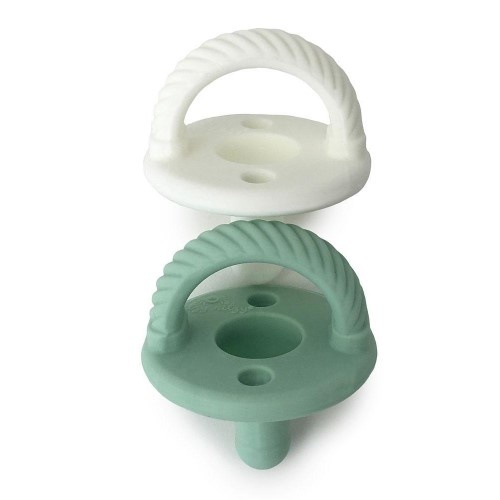 Sweetie Soother Silicone Pacifier 2 Pk Green White Cable Dandy Lions Children S Shop