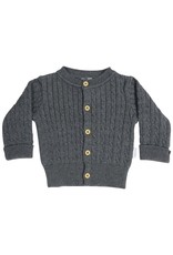 Korango Australia Classique Cable Knit Cardigan in Charcoal