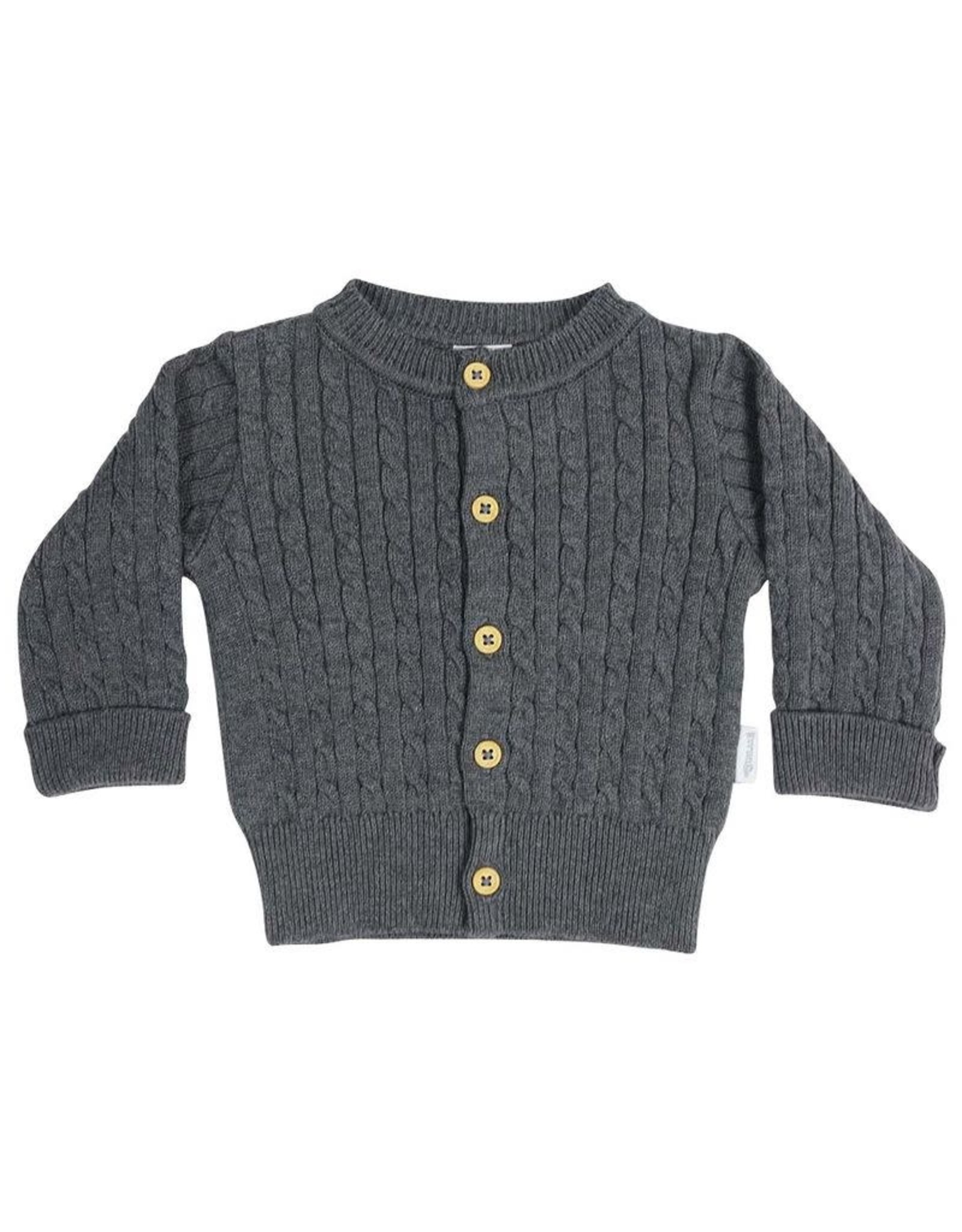 Korango Australia Classique Cable Knit Cardigan in Charcoal