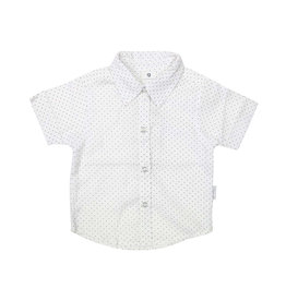 Korango Australia White/Navy Polkadots Button Up Shirt