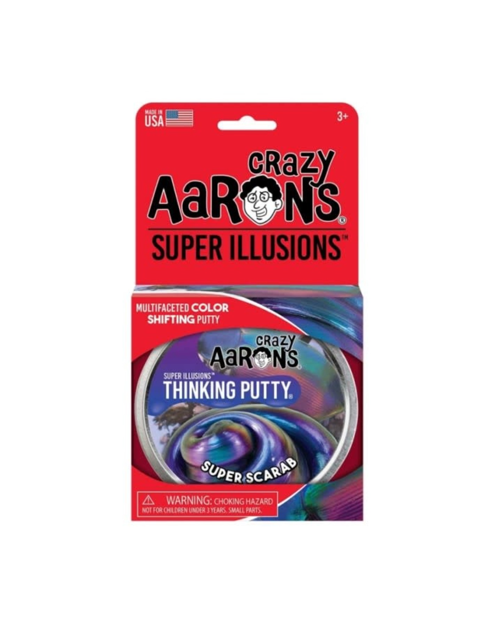 Crazy Aaron's Thinking Putty Super Scarab Illusions 4" Tin