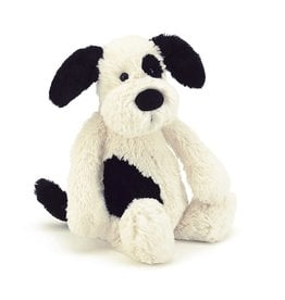 Jellycat Bashful Black and Cream Puppy Small