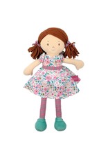 Tikiri Katy Doll - Dark Brown Hair with Pink & Sea Green Dress