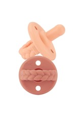 Itzy Ritzy Sweetie Soother™ Pacifier Sets Apricot/Terra Cotta (2-pack)