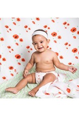 Malabar Baby Poppies Organic Cotton Muslin Blanket