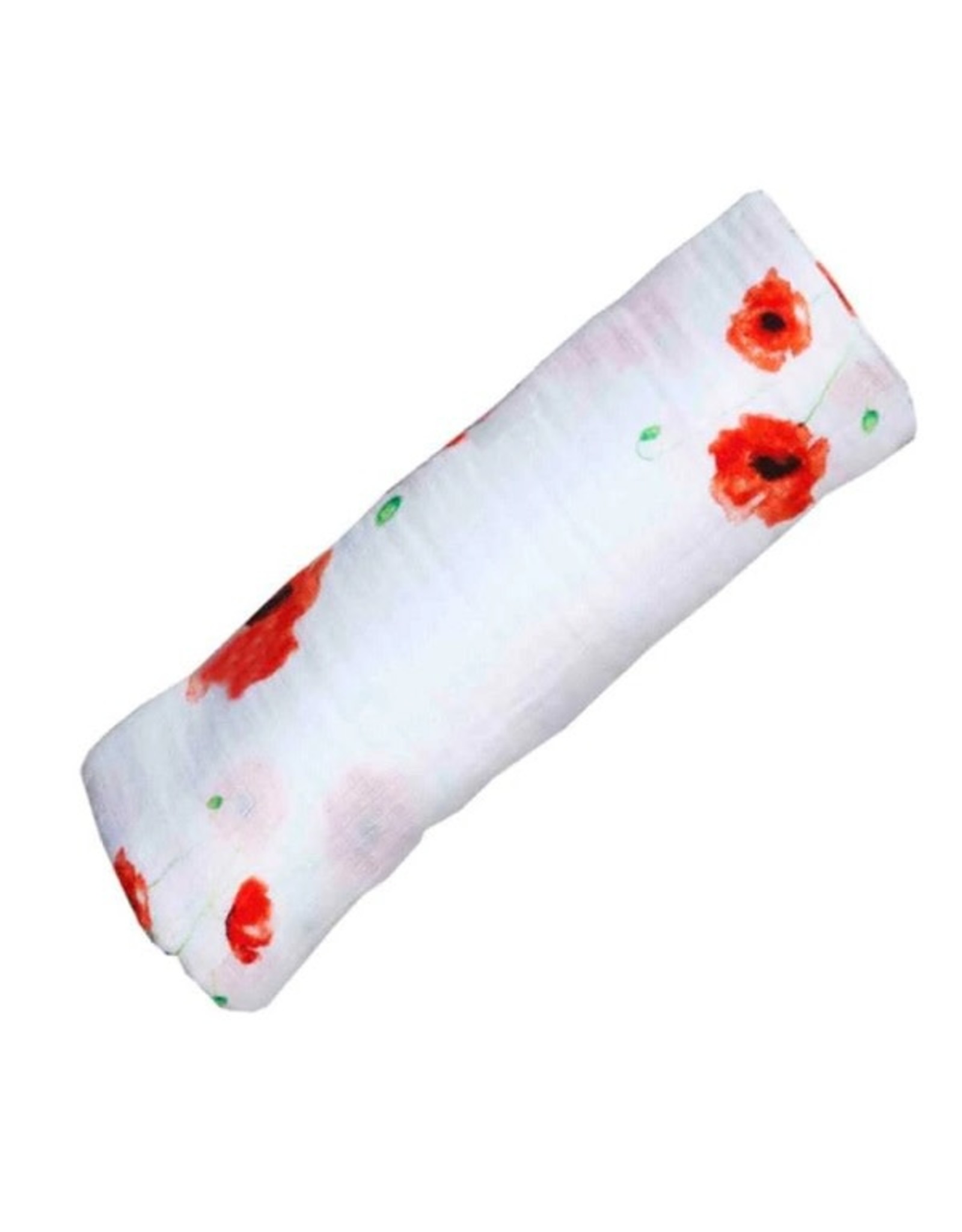 Malabar Baby Poppies Organic Cotton Muslin Blanket