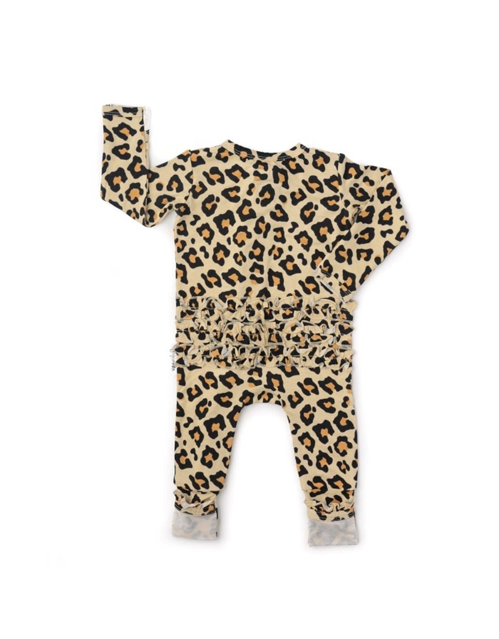 Gigi and Max Gia Leopard Ruffle Coverall with Zipper