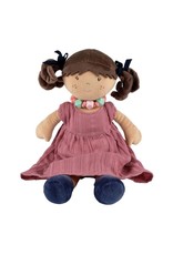 Tikiri Mandy Rag Doll with Friendship Bracelet in Dusty Rose Dress