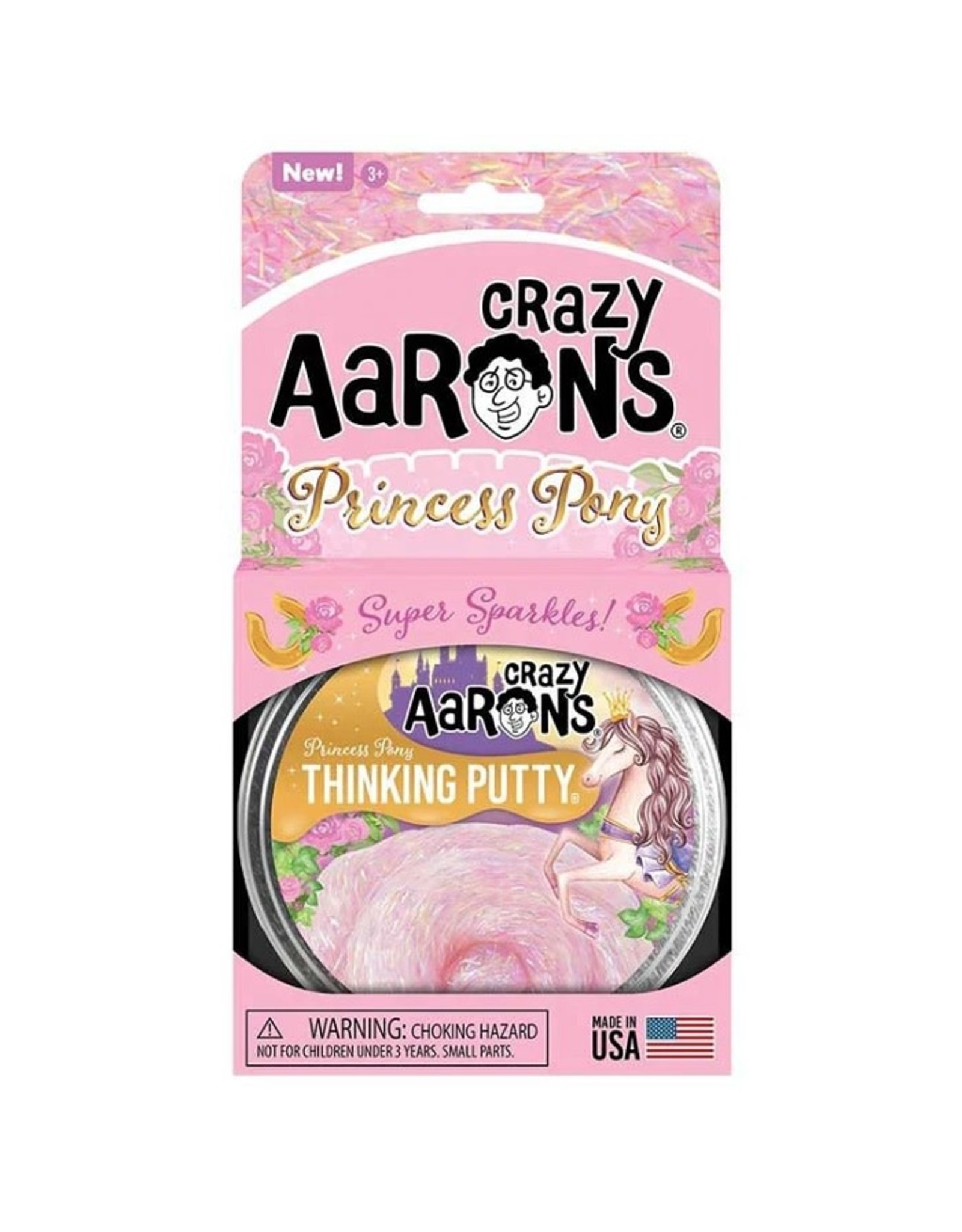 Crazy Aaron's Thinking Putty Princess Pony Putty 4" Tin