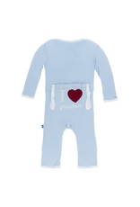 Kickee Pants Applique Coverall with Zipper in Pond I Love Grandma