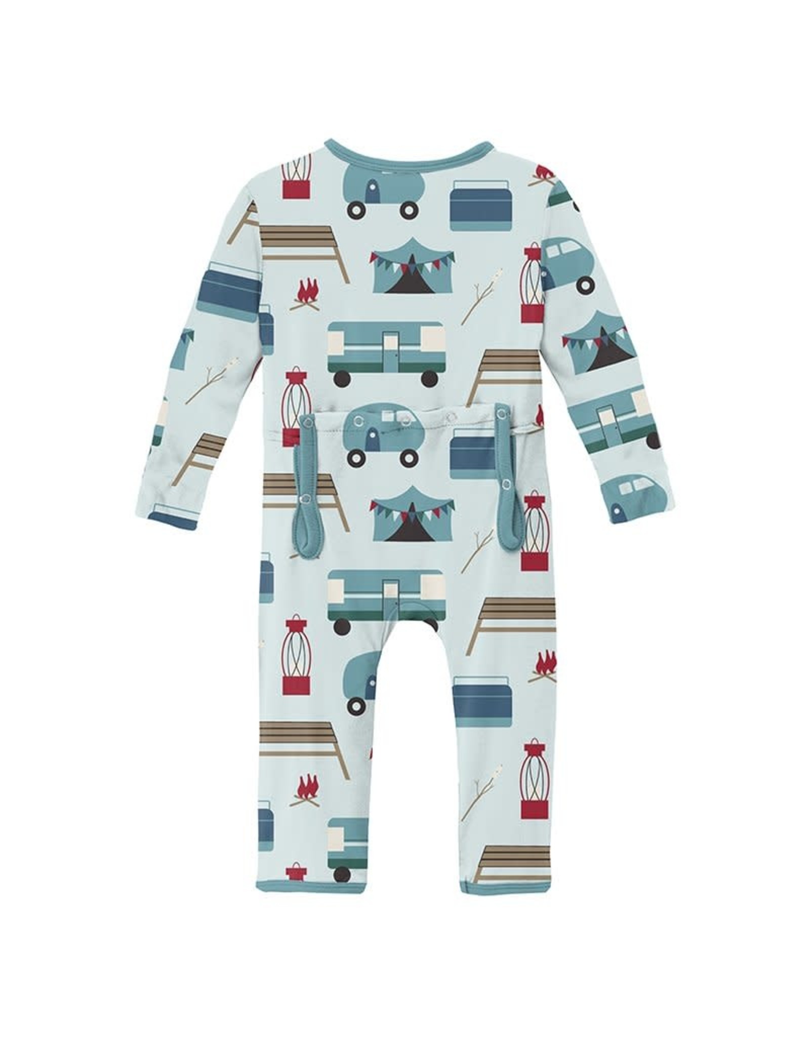 Kickee Pants Print Coverall with Zipper in Fresh Air Camping