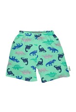 i play Classic Trunks with Built-in Reusable Absorbent Swim Diaper - Seafoam Dino