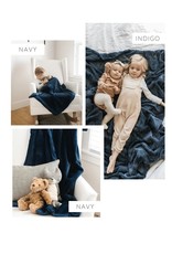 Saranoni Navy Lush Receiving Blanket