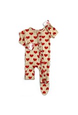 Gigi and Max Cupid Heart Ruffle Coverall with Zipper