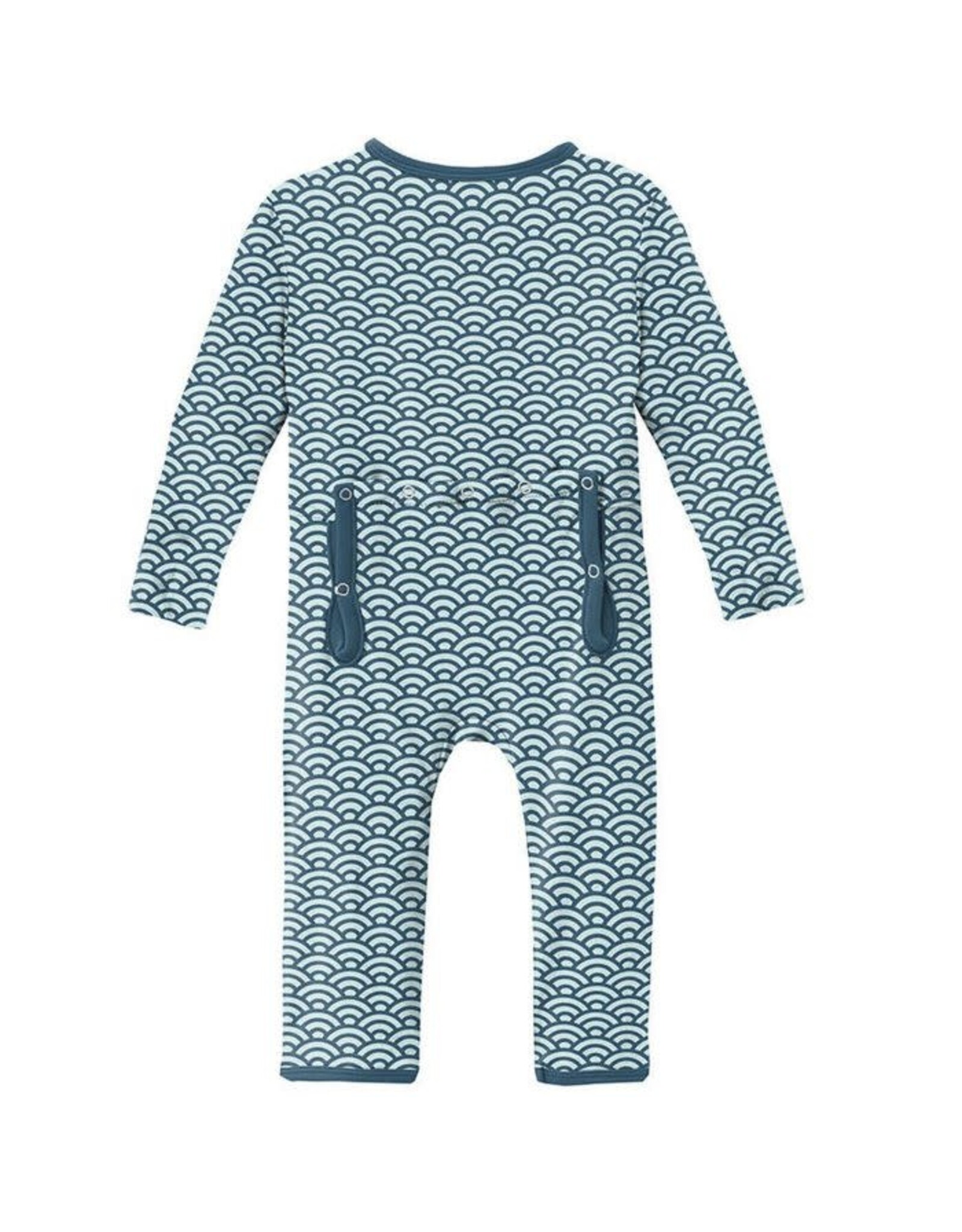 Kickee Pants Print Coverall with Zipper in Fresh Air Waves