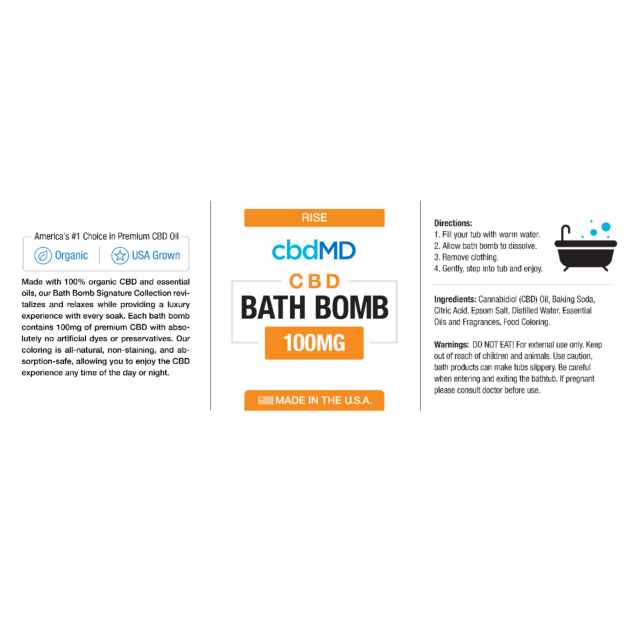 cbdMD cbdMD BATH BOMB | RISE  (EUCALYPTUS)