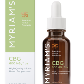 Myriam's Hemp CBD OIL TINCTURE | CBG | 600mg | 30ml BOTTLE