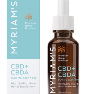 Myriam's Hemp | CBD OIL TINCTURE | CBDA:CBD | 600mg EACH | 30ml BOTTLE |