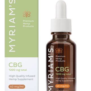 Myriam's Hemp | CBD OIL TINCTURE | CBG | 1200mg | 30ml BOTTLE |