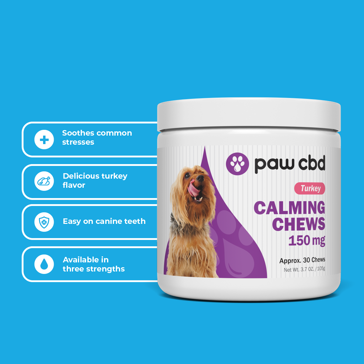 cbdMD | PAW CBD CALMING SOFT CHEWS FOR DOGS | 3 LEVELS |