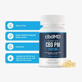 cbdMD for SLEEP CAPSULES 500mg | 1000mg | 1500mg |