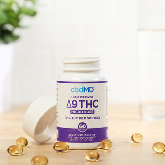 cbdMD | cbdMD | HEMP DERIVED DELTA 9 THC | MICRODOSE | 60 SOFTGELS |