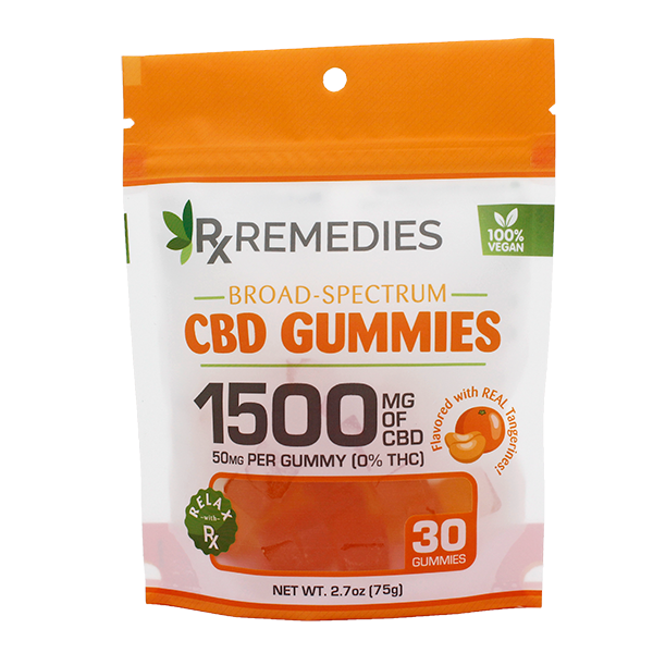 Rx Remedies | Rx Remedies | CBD GUMMIES | 1500mg | 50mg Per GUMMY | NO THC |