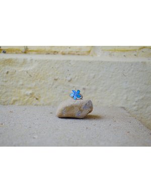Blue Opalite Flower Ring - size 7.5
