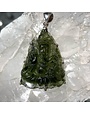 Hand-carved Moldavite pendant