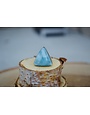 Triangle Larimar Sterling Ring- Size 7.5