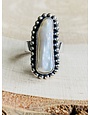 Freshwater Pearl Ring w/Silver Dots - Size 7