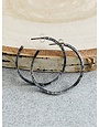 Oxidized Sterling Wonky Hoops