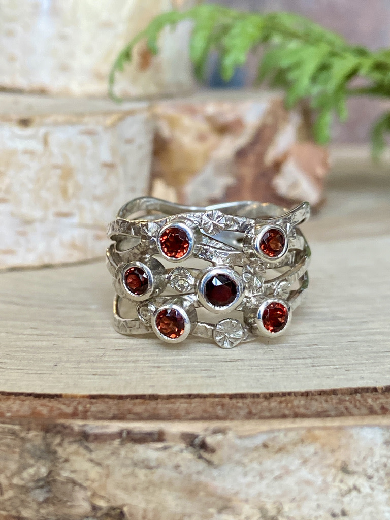 Rhodolite Garnet Ring - size 8.5