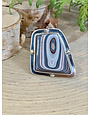 Fordite Trapezoid w/Silver Balls Ring - Adj