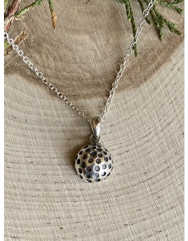 Sterling Polka Dot Ball Necklace