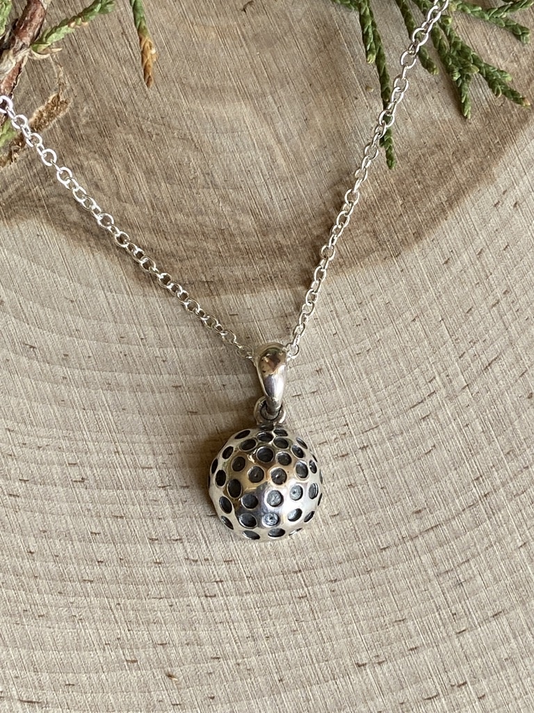 Sterling Polka Dot Ball Necklace