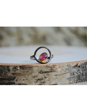 Tourmaline Ring - Size 8 (Rhod & GP)