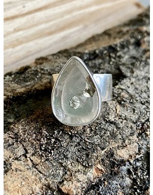 Pyrite in Quartz Ring - Size 8 (9.4 ct)