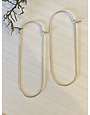 Two-Toned Long Paperclip Earrings