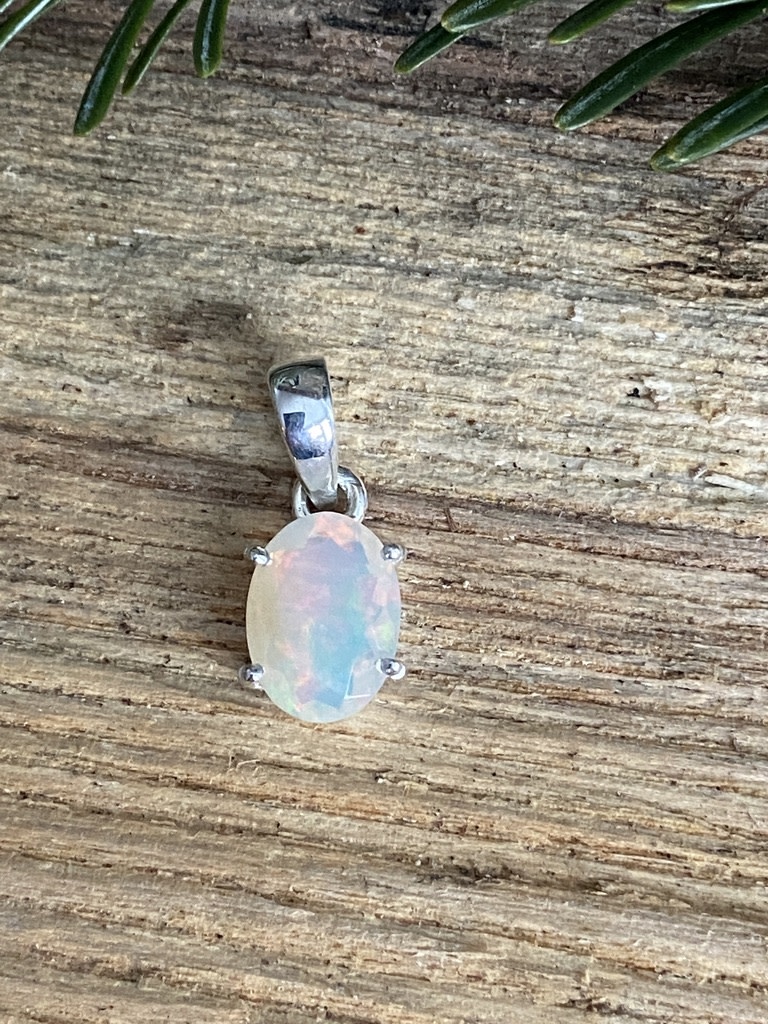 Ethiopian Opal Oval Pendant