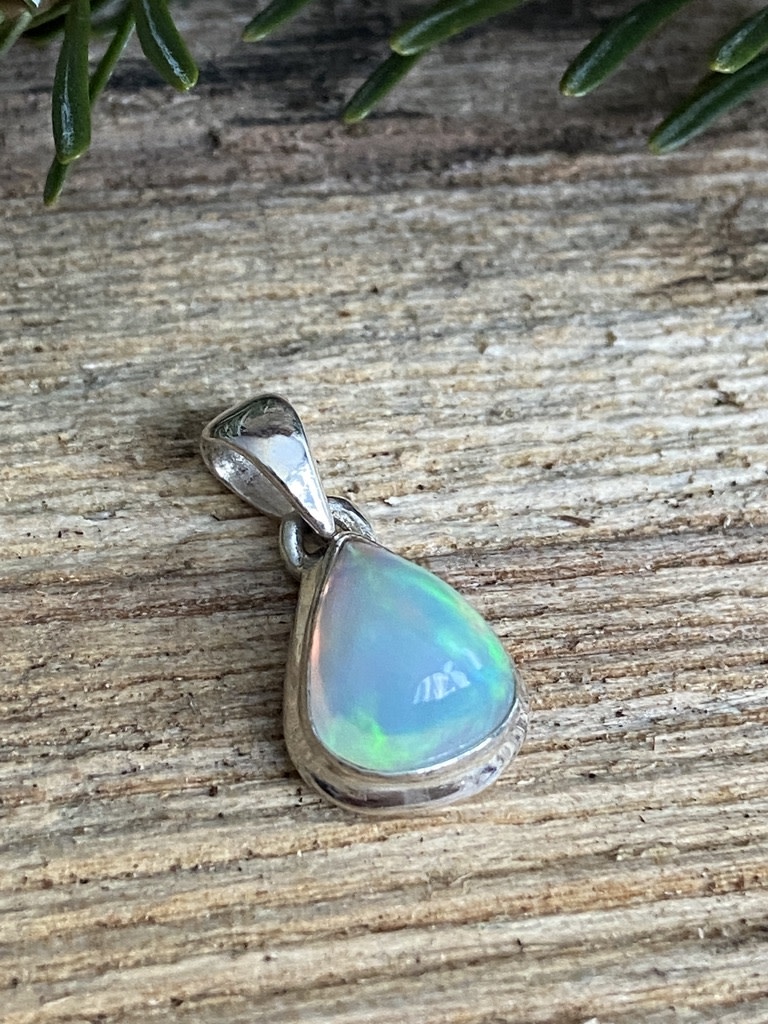 Ethiopian Opal Teardrop Pendant