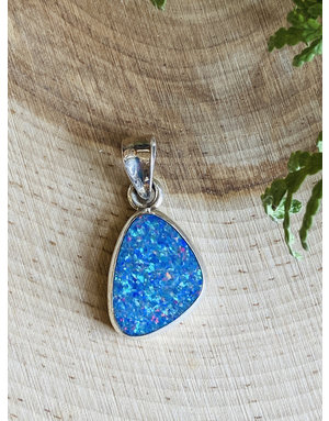 Australian Opal Abstract Sterling Pendant